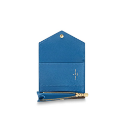 LV Zoé Wallet Monogram Bleu Jean colored leather