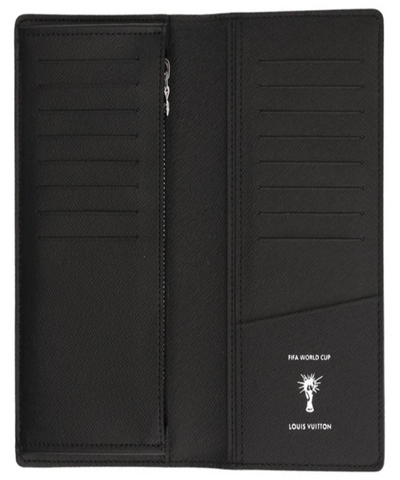 LV Brazza Wallet Epi Leather Hexagon Black
