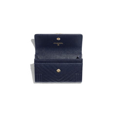 Chanel Boy Chanel Flap Card Holder Black