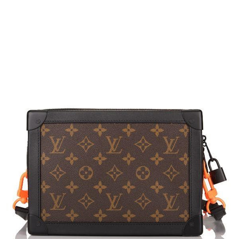 LV Soft Trunk Monogram Coated Canvas Black Trim
