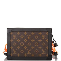 LV Soft Trunk Monogram Coated Canvas Black Trim