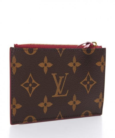 LV Zipped Card Holder Monogram Fuchsia Pink