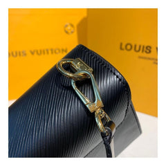 LV Twist MM Epi Leather Black Gold-Colored Lock