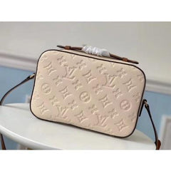 LV Saintonge Monogram Empreinte Leather Creme Caramel