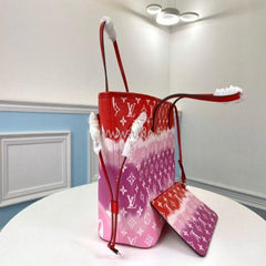 LV Escale Neverfull MM Rouge