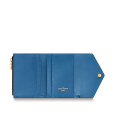 LV Zoé Wallet Monogram Bleu Jean colored leather