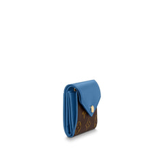 LV Zoé Wallet Monogram Bleu Jean colored leather