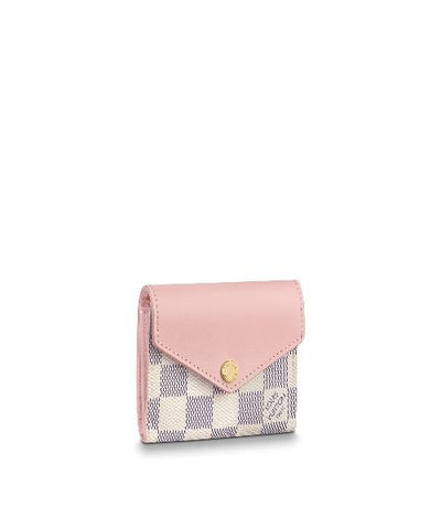 LV Zoé Wallet Damier Azur Eau de Rose Pink
