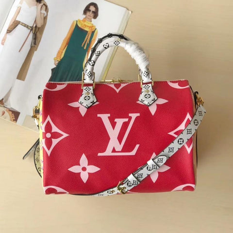 LV Speedy Bandouliere 30 Monogram Rouge