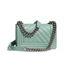 Chanel Boy Medium Handbag blue